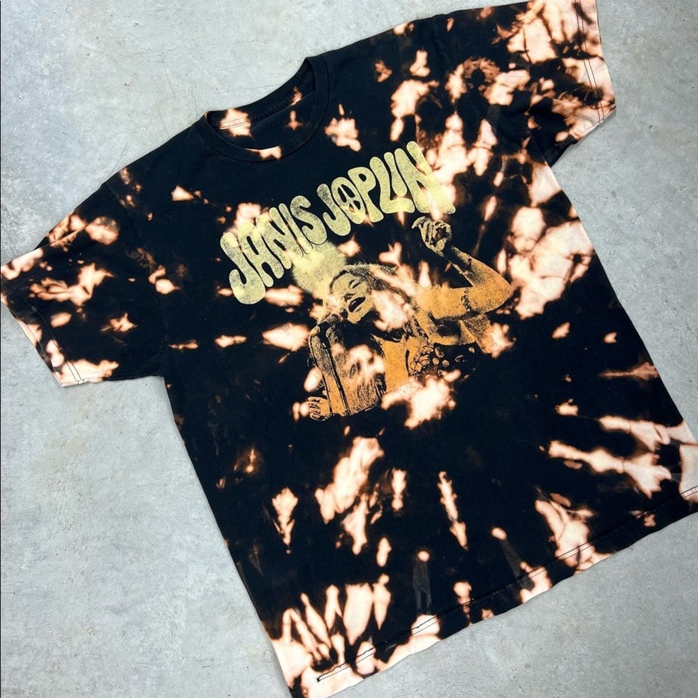 Janis Joplin Custom Dyed Graphic Tee